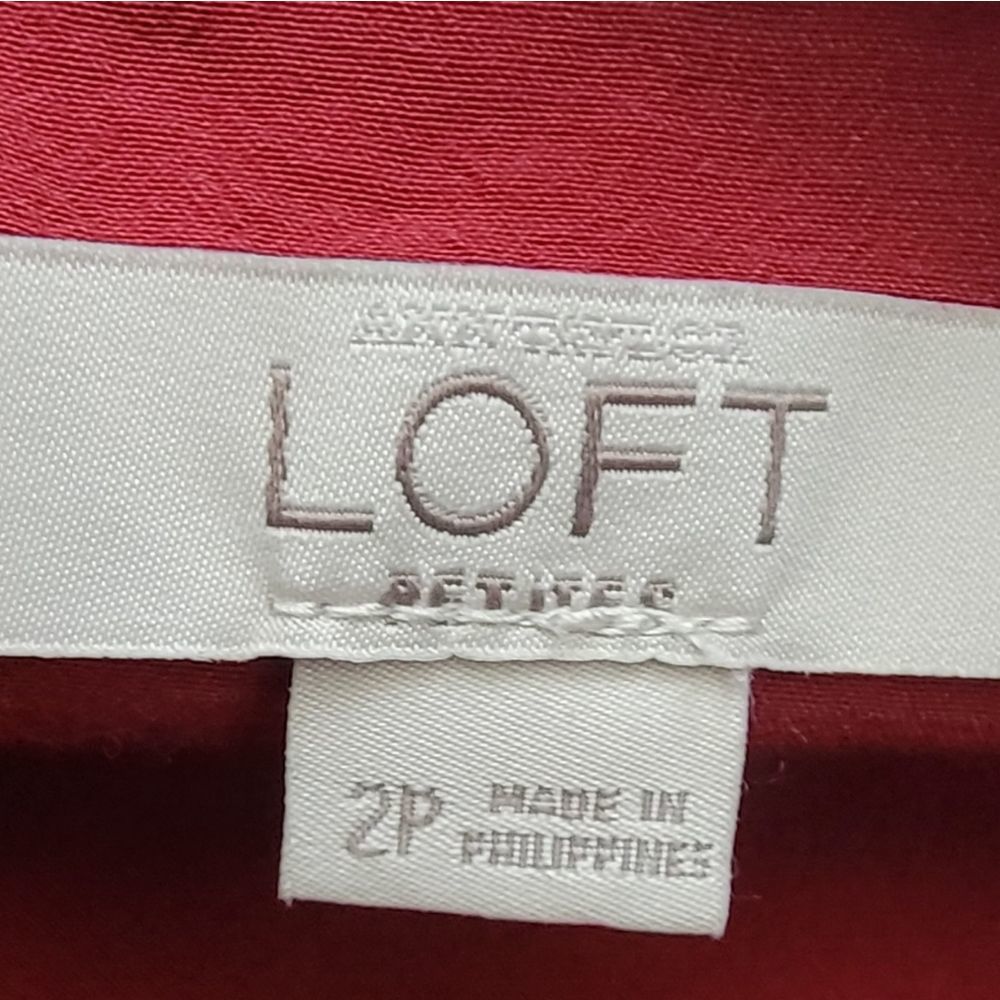 BNWOT Ann Taylor LOFT red pleated mini skirt - Picture 4 of 6